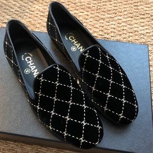Chanel Quilted Velvet Loafer